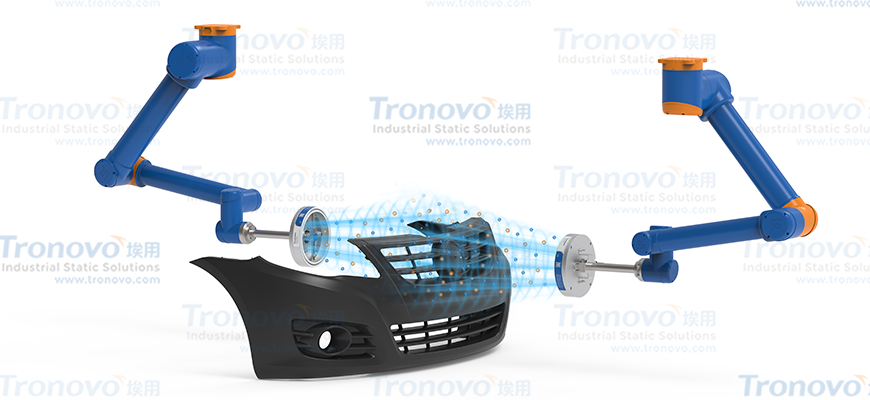 Trường hợp ứng dụng của vòi quay để loại bỏ bụi trên cản ô tô