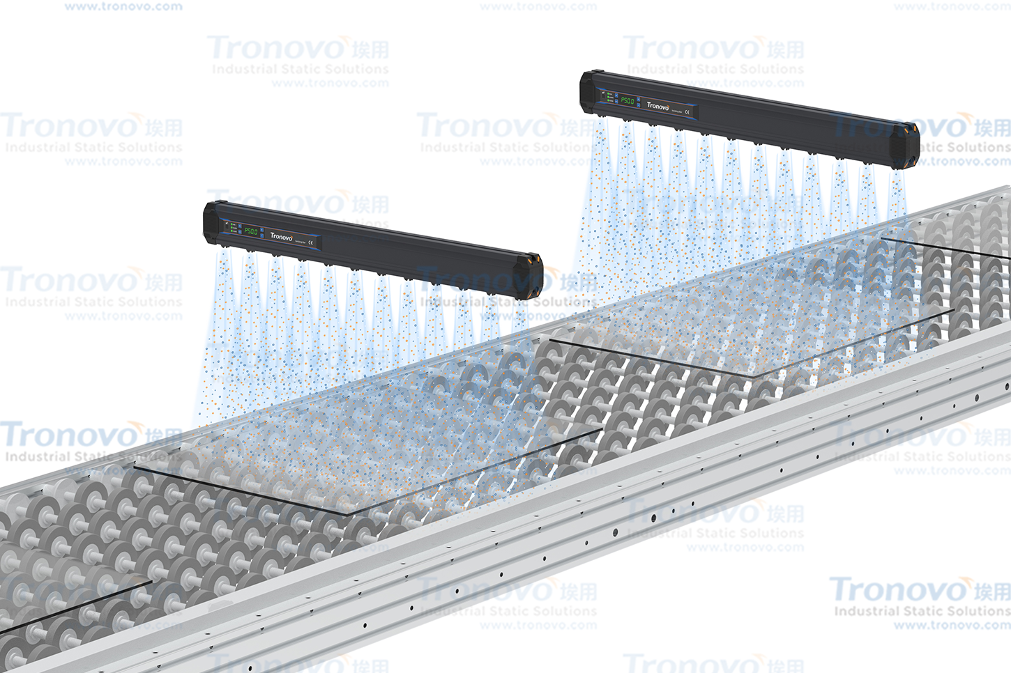 Trường hợp ứng dụng của thanh ion trong loại bỏ bụi tĩnh điện thủy tinh