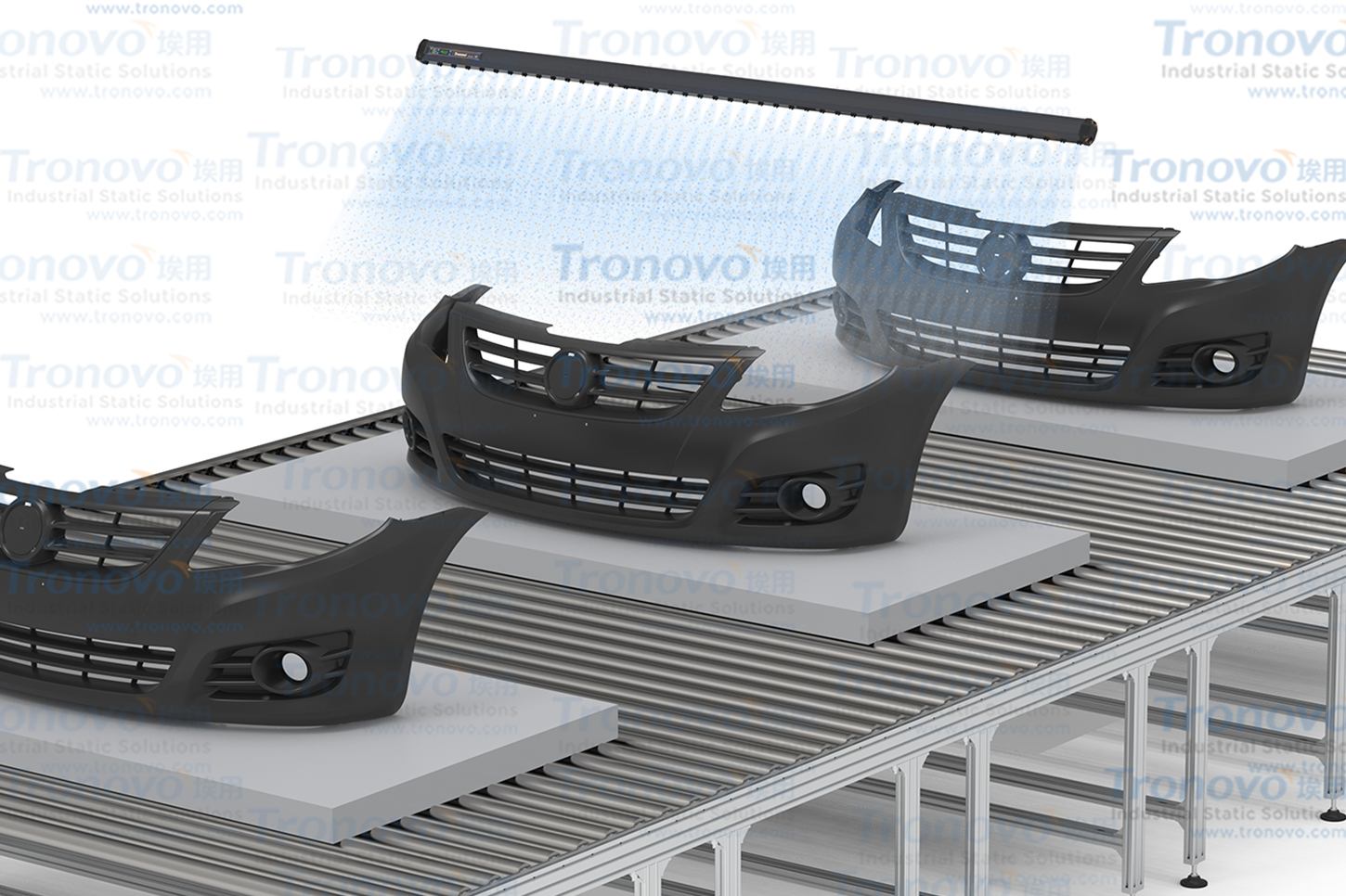 Trường hợp ứng dụng loại bỏ tĩnh điện trong quá trình phủ bội thu