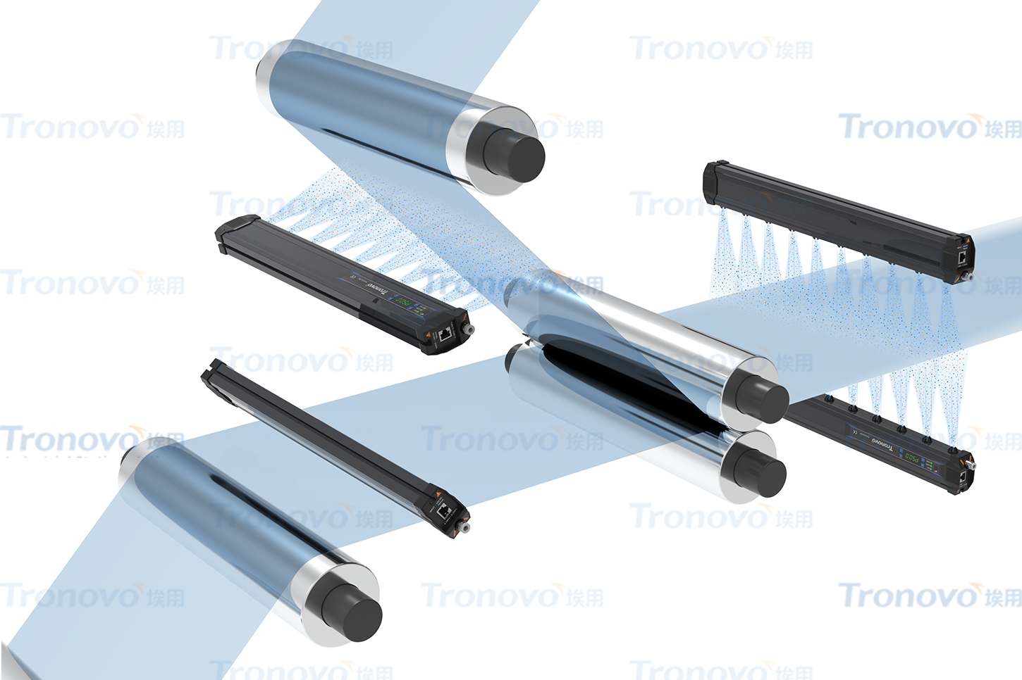 THIẾT BỊ XÓA TĨNH ĐIỆN DƯỚI DẠNG DÒNG XUNG ION TRƯỚC VÀ SAU KHI LẤY MÀNG